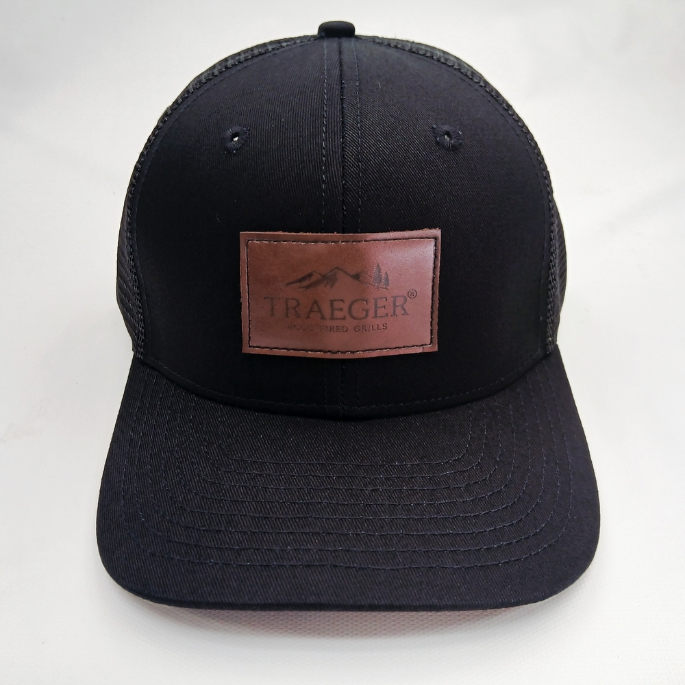 Black and Brown Traeger Leather Patch Men's Hat